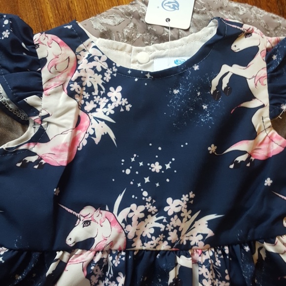 ****SoLD ***Adorable toddler unicorn dress - Picture 2 of 4